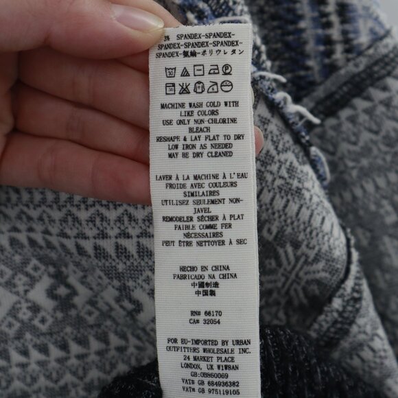 We The Free At The Lodge Fair Isle Sweater Womens S Gray Boho Casual Baggy Loose - Picture 5 of 16